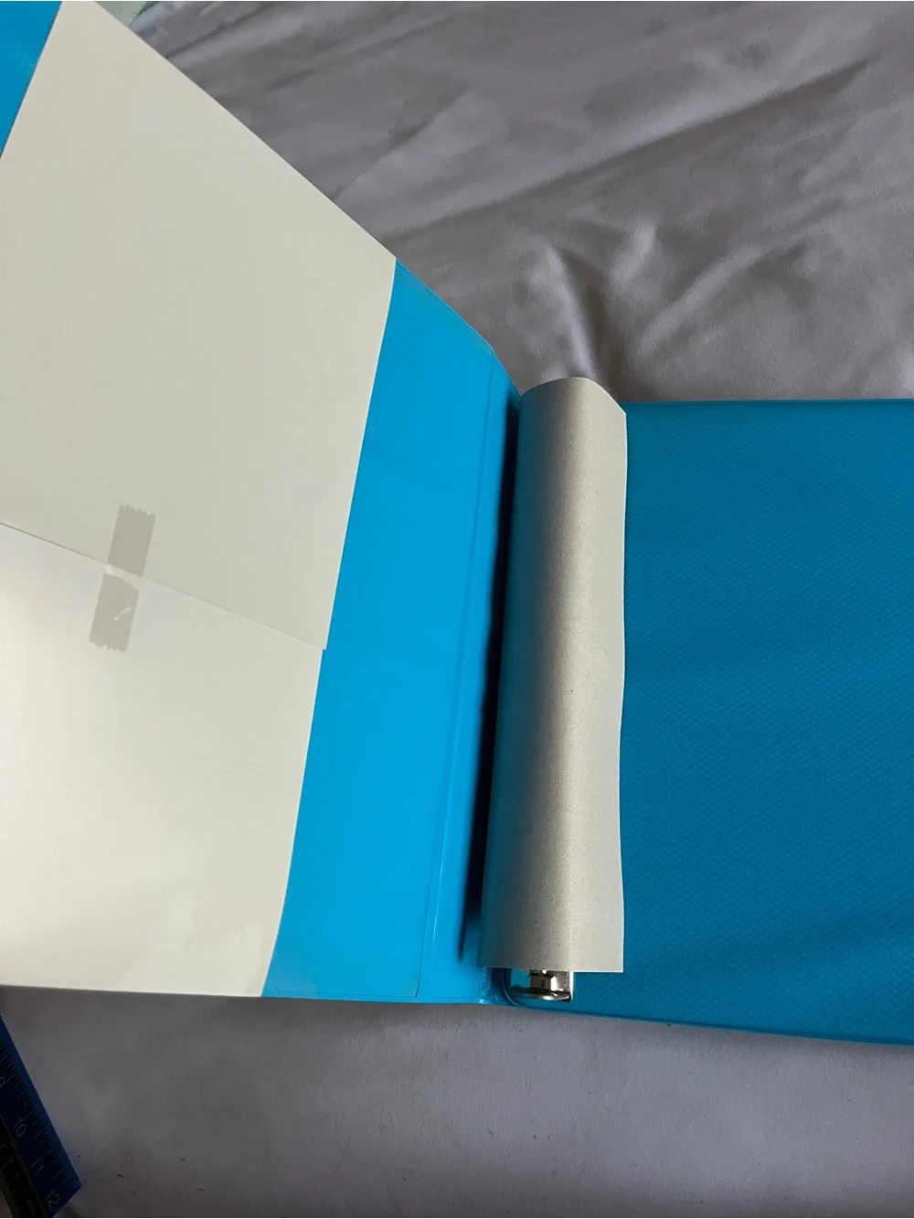 Mead Blue 1 Inch Tri-Fold 3 Ring Binder D-Rings 225 Sheet Capacity New